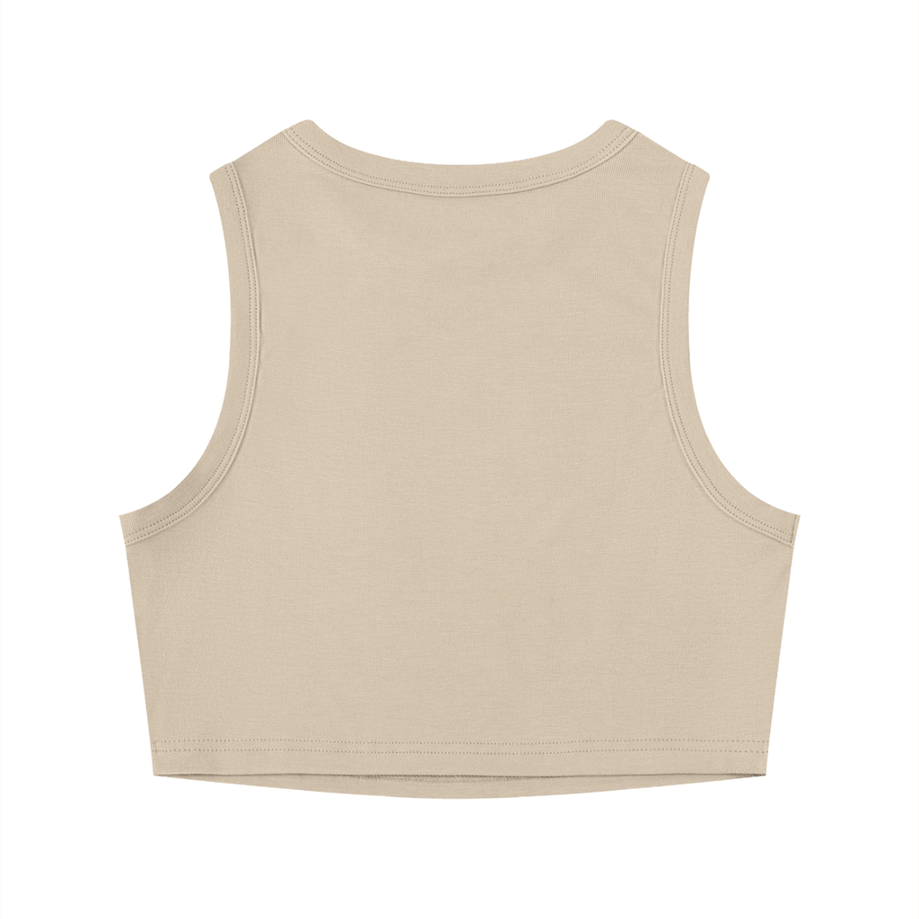 Women's Crewneck Crop F.A.T Star Tank Top Khaki