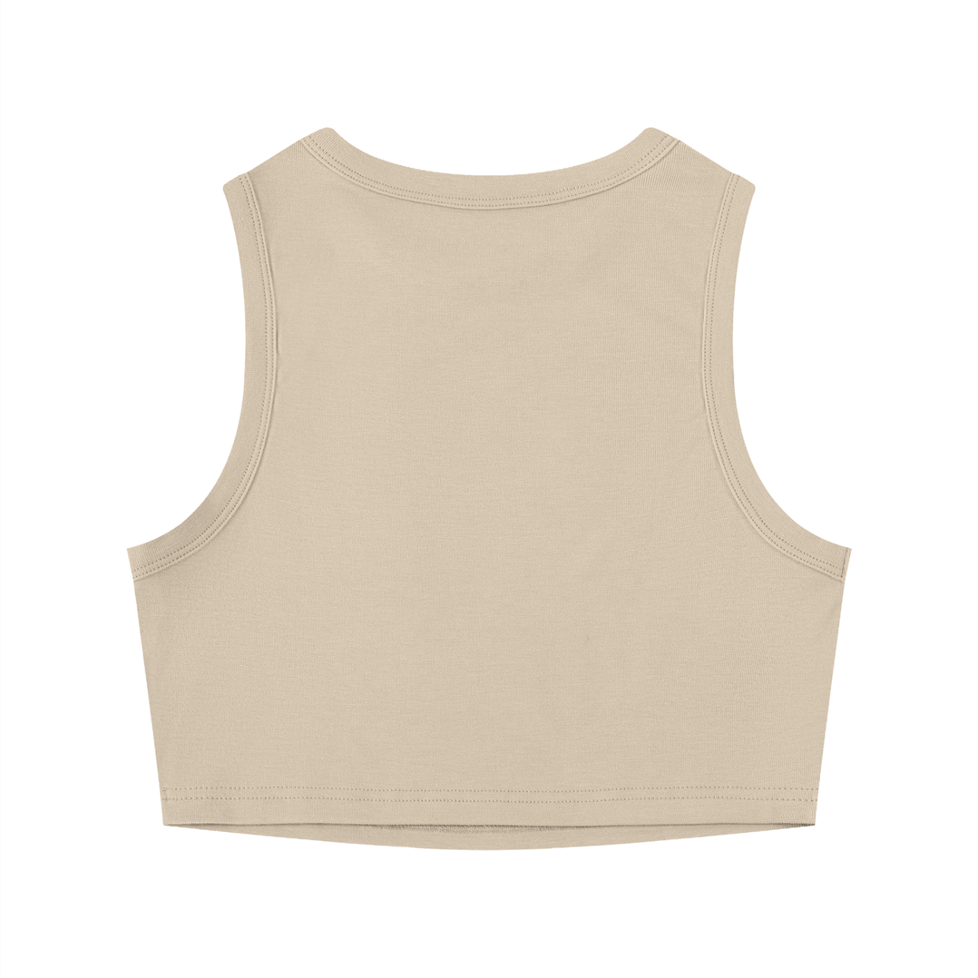 Women's Crewneck Crop F.A.T Star Tank Top Khaki