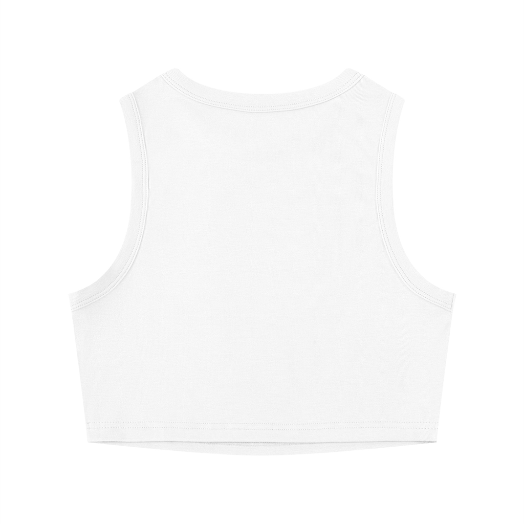 Women's Crewneck Crop F.A.T Star Tank Top White