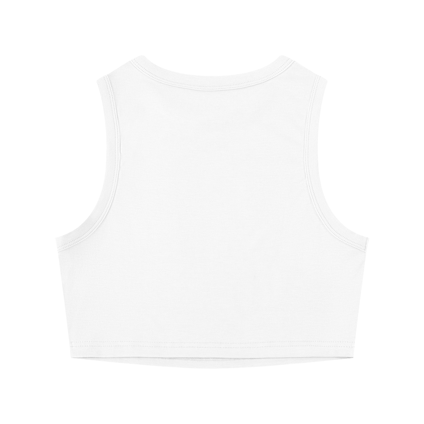Women's Crewneck Crop F.A.T Star Tank Top White