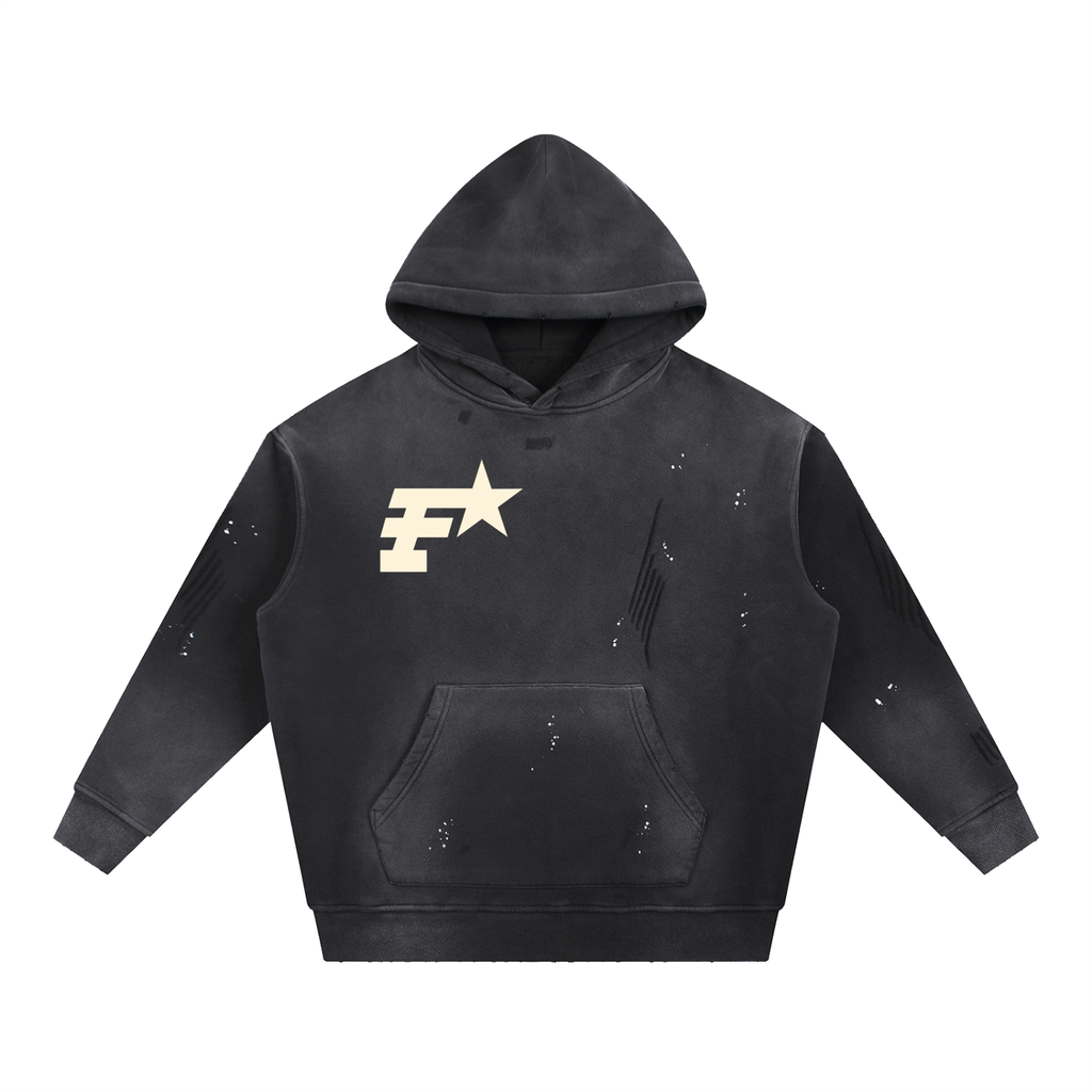 F.A.T Star Frayed Fleece Hoodie #1